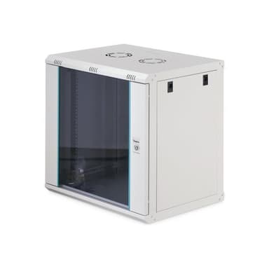 DIGITUS Dynamic 48,26cm 19Zoll 12U rack wall-mounted network cabinet 607x600x450mm glass door grey u