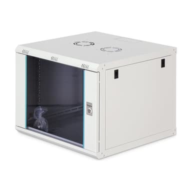 DIGITUS Dynamic 48,26cm 19Zoll 9U rack wall-mounted network cabinet 474x600x600mm glass door grey un