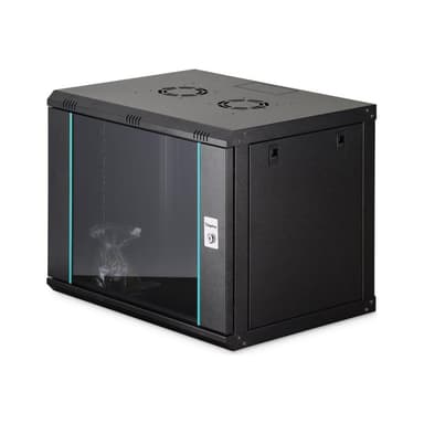 DIGITUS Dynamic 48,26cm 19Zoll 9U rack wall-mounted network cabinet 474x600x450mm glass door black u