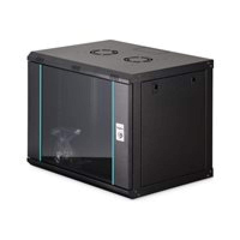 DIGITUS Dynamic 48,26cm 19Zoll 9U rack wall-mounted network cabinet 474x600x450mm glass door black u