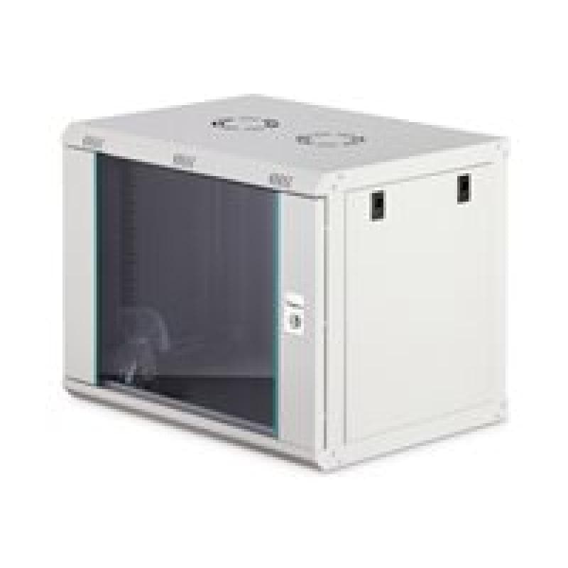 DIGITUS Dynamic 48,26cm 19Zoll 9U rack wall-mounted network cabinet 474x600x450mm glass door grey un