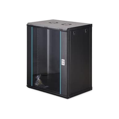 DIGITUS Dynamic 48,26cm 19Zoll 16U rack wall-mounted network cabinet 785x600x450mm glass door black