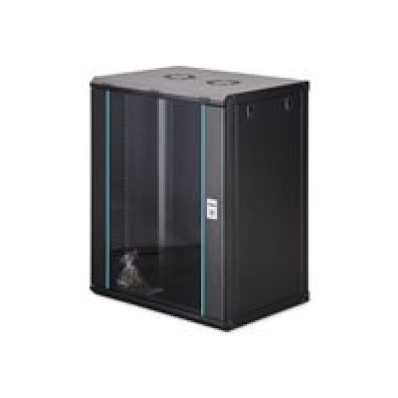 DIGITUS Dynamic 48,26cm 19Zoll 16U rack wall-mounted network cabinet 785x600x450mm glass door black