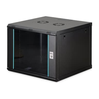DIGITUS Dynamic 48,26cm 19Zoll 9U rack wall-mounted network cabinet 474x600x600mm glass door black u