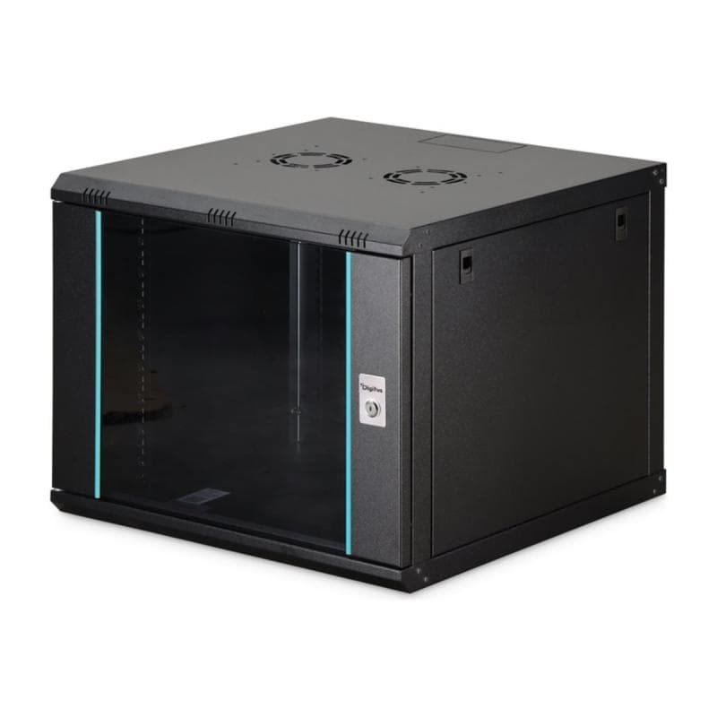 DIGITUS Dynamic 48,26cm 19Zoll 9U rack wall-mounted network cabinet 474x600x600mm glass door black u