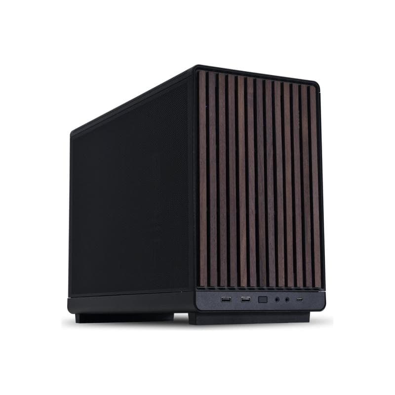 LIAN LI DAN Cases A3-mATX Wood Edition PC-Gehäuse, Micro-ATX - Walnuss, schwarz
