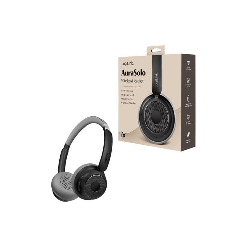 LOGILINK BT0072 Over Ear Kopfhörer Bluetooth® Schwarz