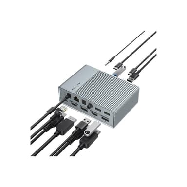 TARGUS HyperDrive GEN2 - Dockingstation - USB-C - 2 x HDMI, 2 x DP - 1GbE - Europa