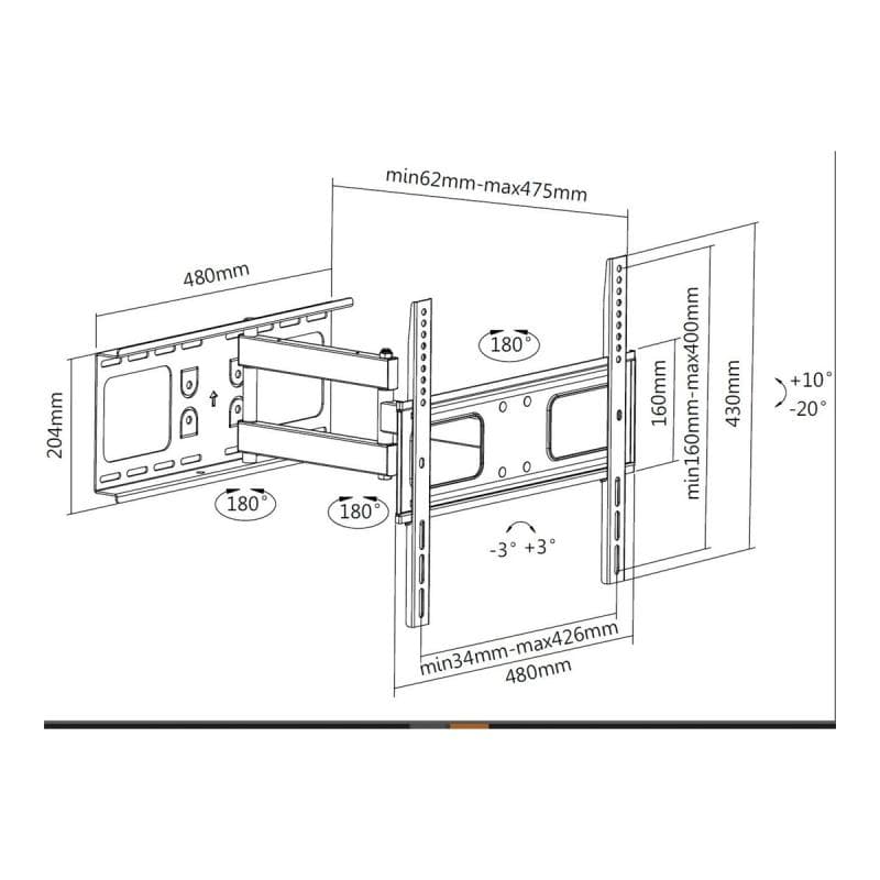 EQUIP 650126 17″-32″ Freistehender Monitorständer