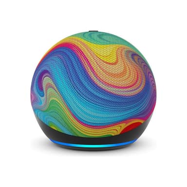 AMAZON Echo Dot (5.Generation) Kids, Smart Speaker, Regenbogenwirbe