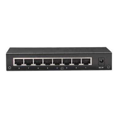 INTELLINET 8Port Gigabit Ethernet Switch Metall Schwarz 10/100/1000 auto sensing und Auto MDI-X