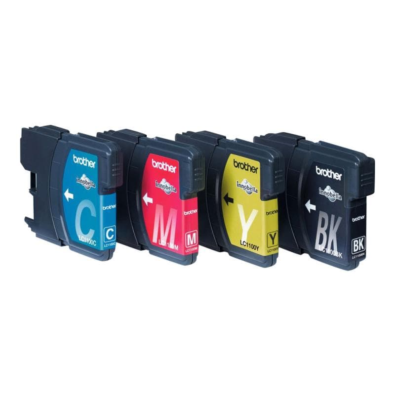 BROTHER LC1100HY Value Pack 4er Pack Schwarz, Gelb, Cyan, Magenta Tintenpatrone