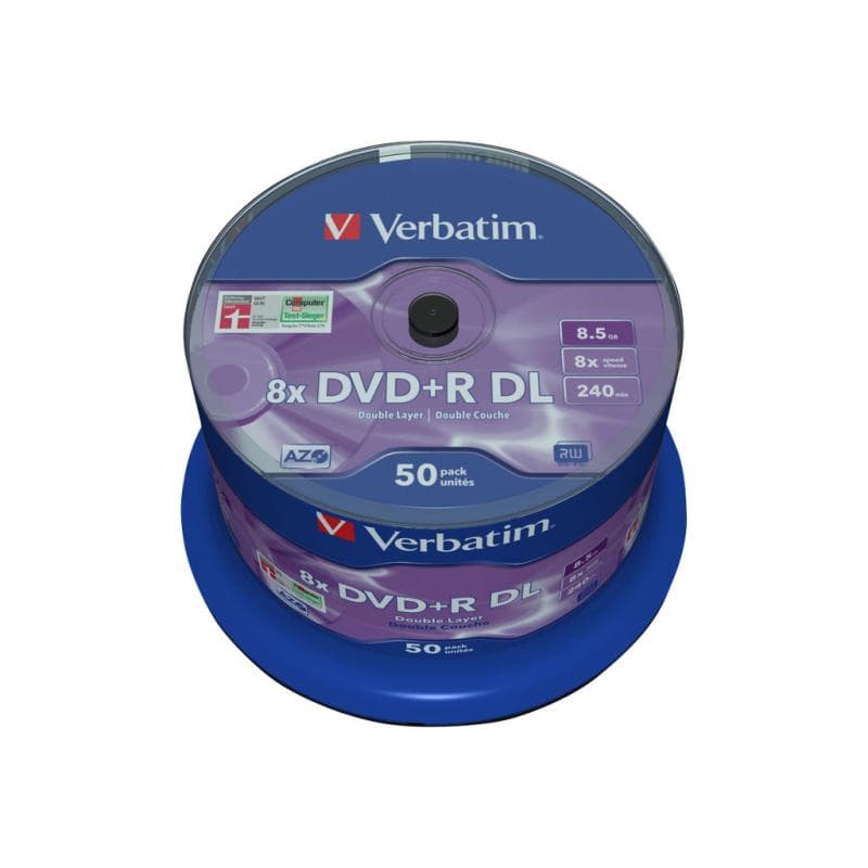 VERBATIM MED DVD+R Verbatim 8.5GB 8x DDL 050er CakeBox