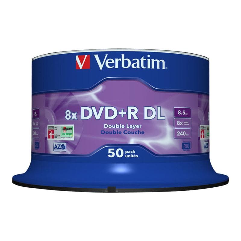 VERBATIM MED DVD+R Verbatim 8.5GB 8x DDL 050er CakeBox