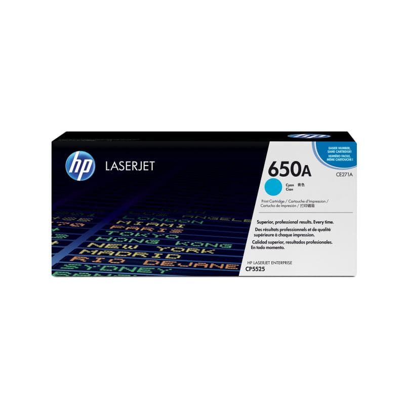 HP 650A Cyan LaserJet Tonerpatrone (CE271A)