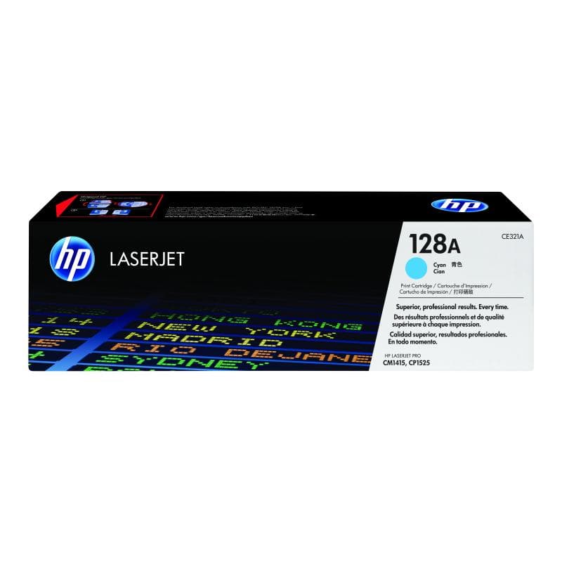 HP 128A Cyan LaserJet Tonerpatrone (CE321A)