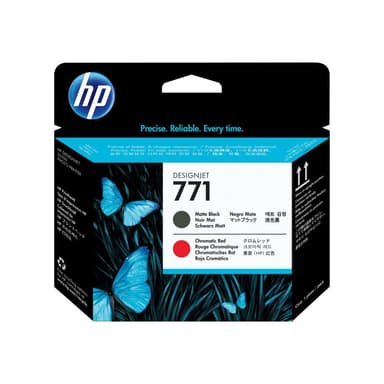 HP 771 mattschwarz, Chromatic Red Druckkopf