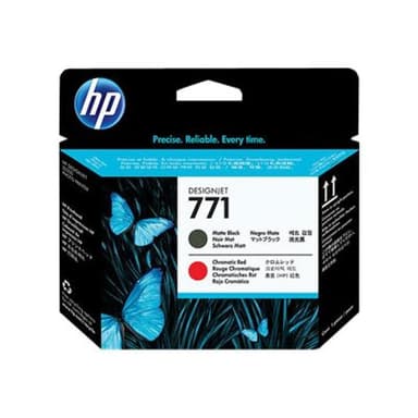 HP 771 mattschwarz, Chromatic Red Druckkopf