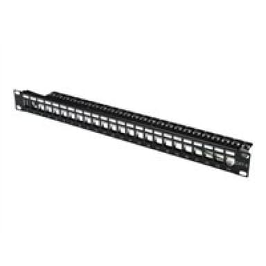 DIGITUS Patch Panel Gehaeuse 1HE fuer Keystone Module 24-Port 48,3cm 19″