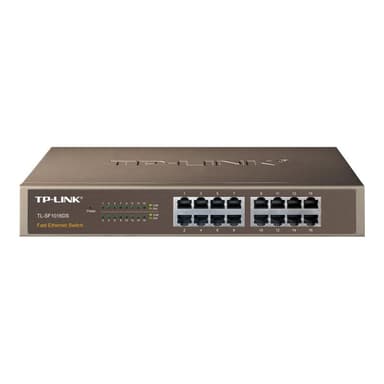 TP-LINK 16-Port 10/100 Mbps Switch 13″ Unmanaged