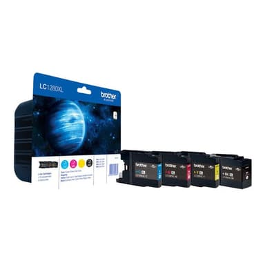 BROTHER LC1280XL Value Pack 4er Pack Schwarz, Gelb, Cyan, Magenta Tintenpatrone