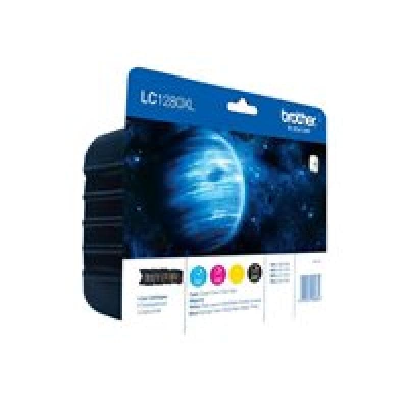 BROTHER LC1280XL Value Pack 4er Pack Schwarz, Gelb, Cyan, Magenta Tintenpatrone