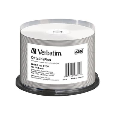 VERBATIM MED DVD+R Verbatim 4.7 GB 16x 050er CakeBox Thermo
