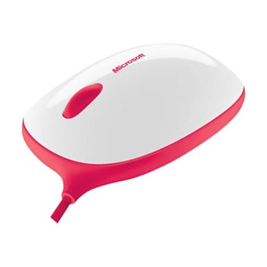 Microsoft Express Maus USB weiß/rot