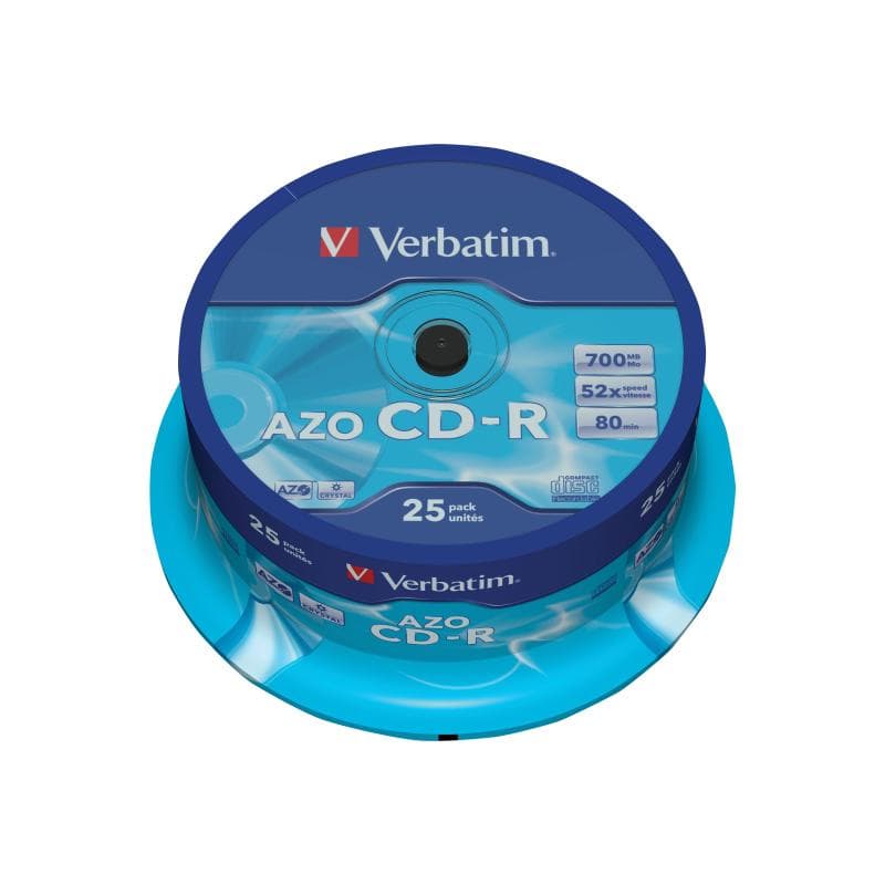 VERBATIM Azo Crystal CD-R 80min/700MB 52x, 25er Spindel
