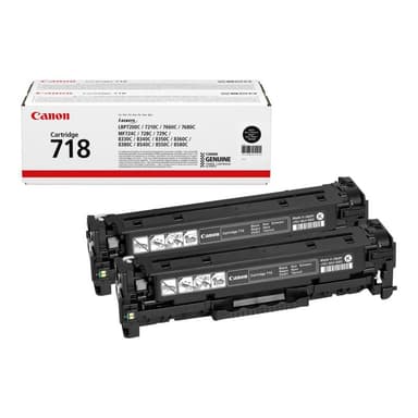 CANON 718 Black 2er Pack Schwarz Tonerpatrone