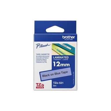 Brother TZE 531 Ruban noir sur Bleu 12mm
