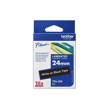 Brother Farbband 24mm weiß auf schwarz P-Touch 2420PC/9200DX
