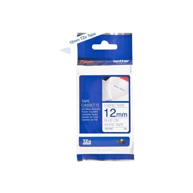 BROTHER Schriftbandkassette TZEFA3 weiß/blau
