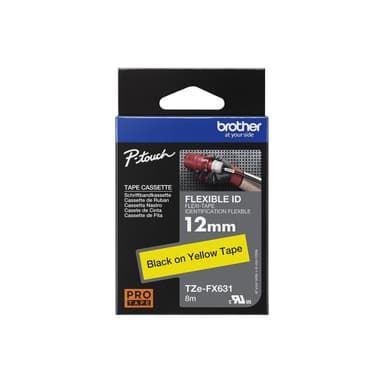 Tape TZEFX631/glb/bk/8m/12mm/flex/PT1000