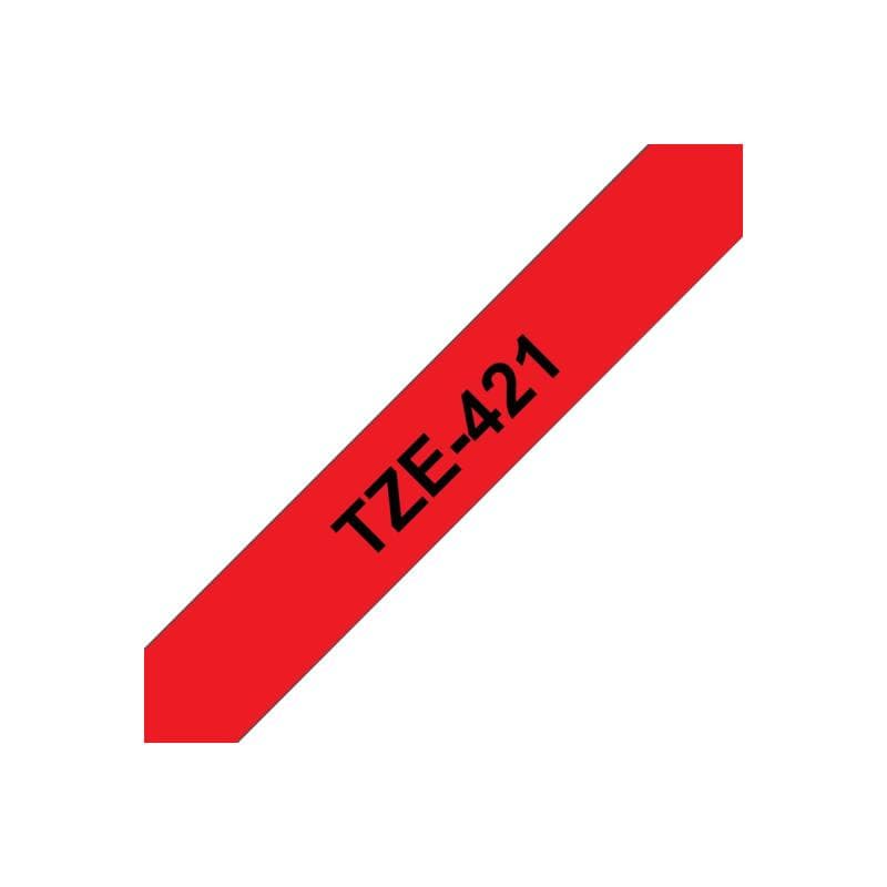 Tape TZE421 / rot/bk /8m/9mm/Ptouch 1000