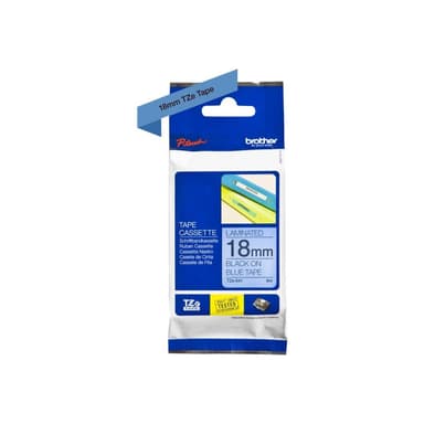 BROTHER Schriftbandcass. 18 mm blau/schwarz