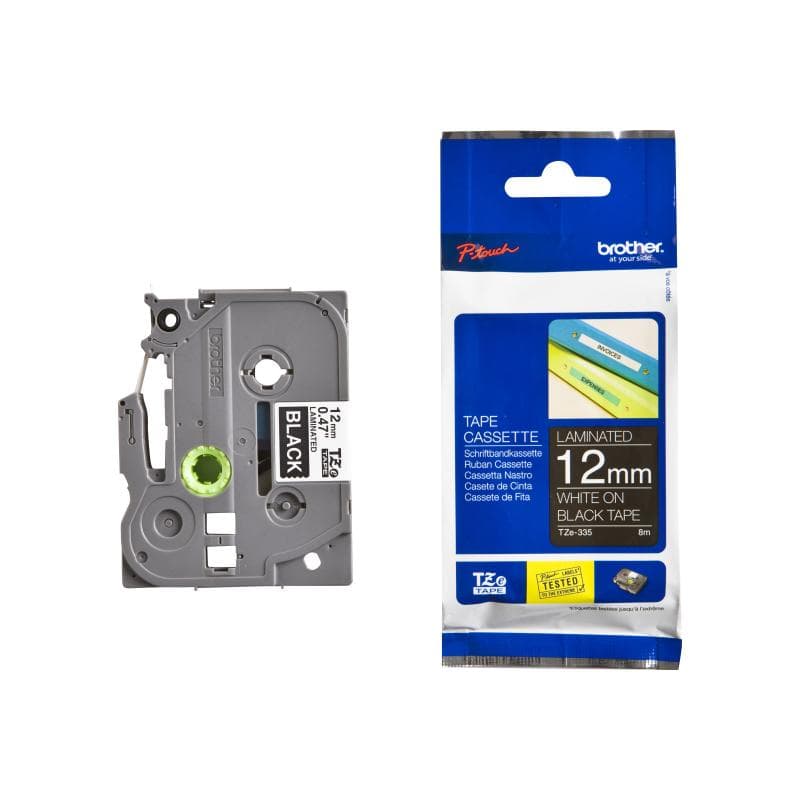 Tape TZE335/ s/w /8m/12mm/f P-touch 1000