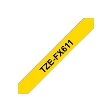 Tape TZEFX611/glb/bk/8m/6mm/flex/PT 1000