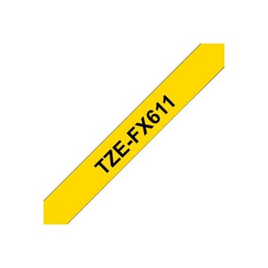 Tape TZEFX611/glb/bk/8m/6mm/flex/PT 1000