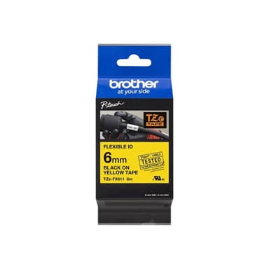 Tape TZEFX611/glb/bk/8m/6mm/flex/PT 1000