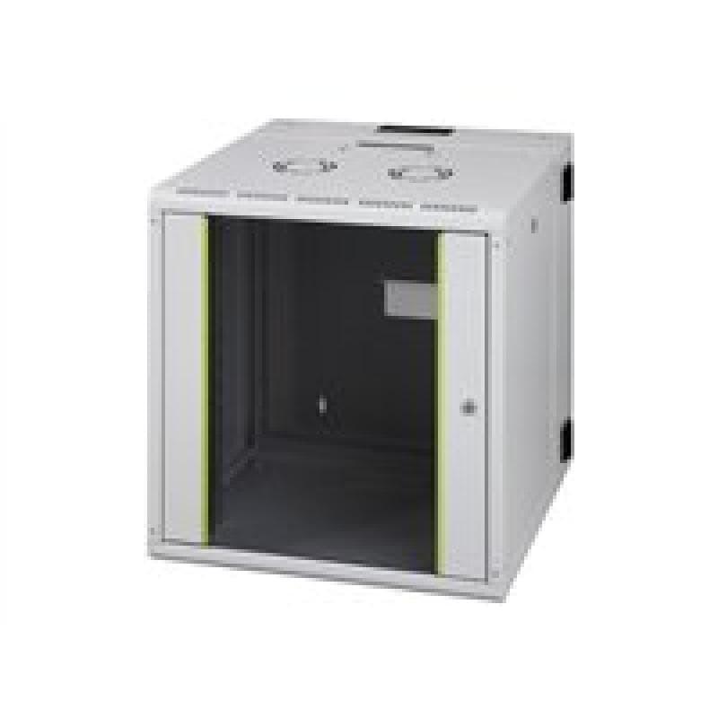 DIGITUS 19″ Wandschrank mit Schwenkrahmen 20HE grau RAL7035 IP40 inkl. 8x Montageschrauben