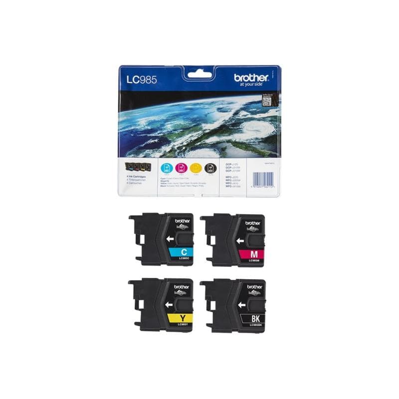 BROTHER LC985VALBP 4er Pack Schwarz, Gelb, Cyan, Magenta Tintenpatrone