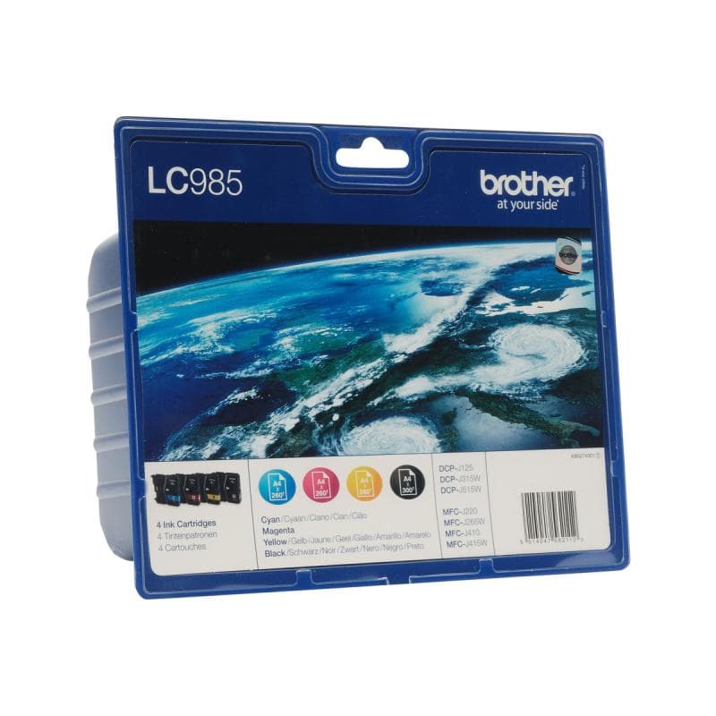 BROTHER LC985VALBP 4er Pack Schwarz, Gelb, Cyan, Magenta Tintenpatrone