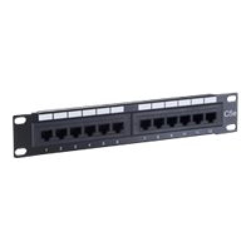 Patchpanel equip 12Port RJ45, Kat.5e 10 Zoll schwarz