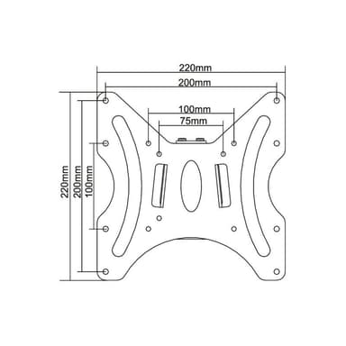 INLINE Wandhalterung für Flachbildschirme, 43-94cm (17-37″), max. 30kg
