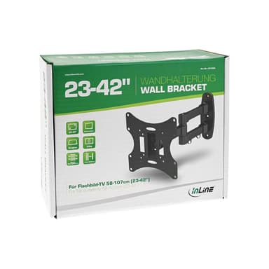 INLINE Wandhalterung für TFT/LCD/LED/Plasma, 43-94cm (17-37″), max. 30kg