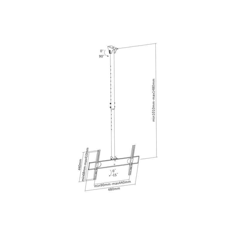 INLINE Deckenhalterung, für LED/LCD/Plasma, 58-107cm (23-42″), bis 50kg