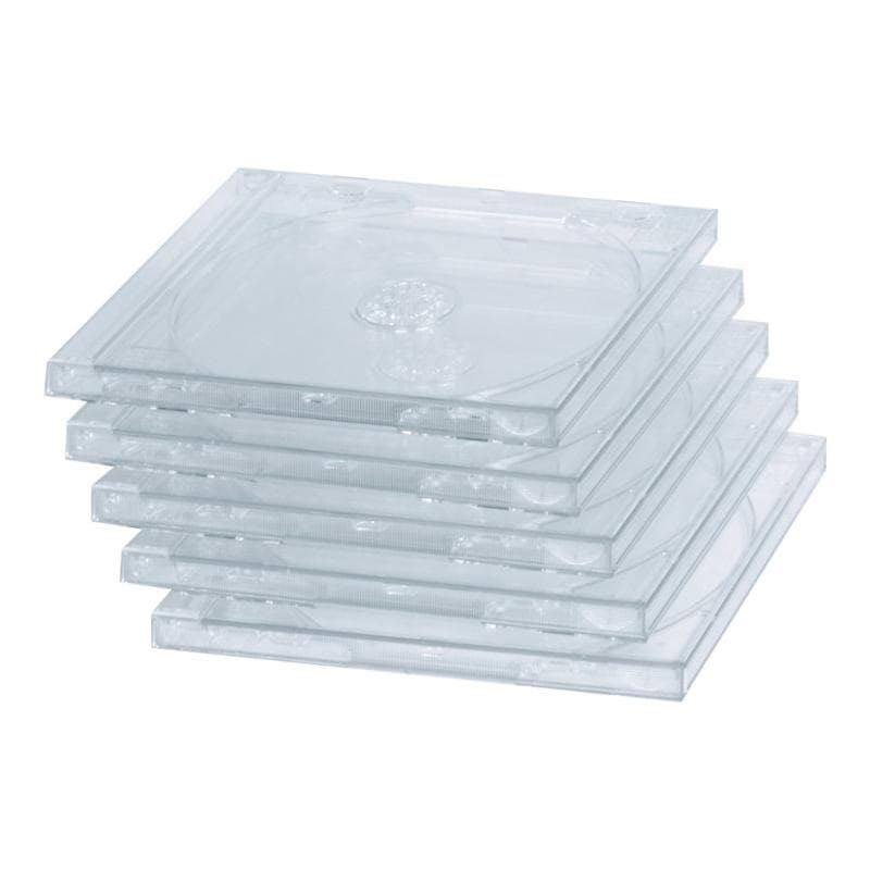 1x5 Hama CD-Box transparent Jewel-Case 44748