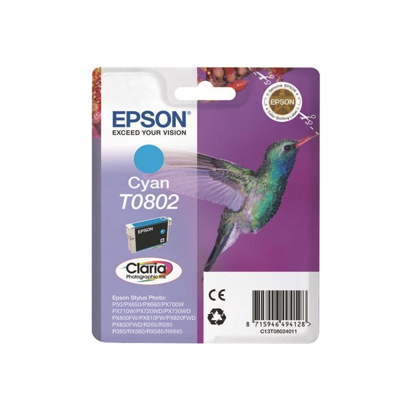 EPSON T0802 Cyan Tintenpatrone