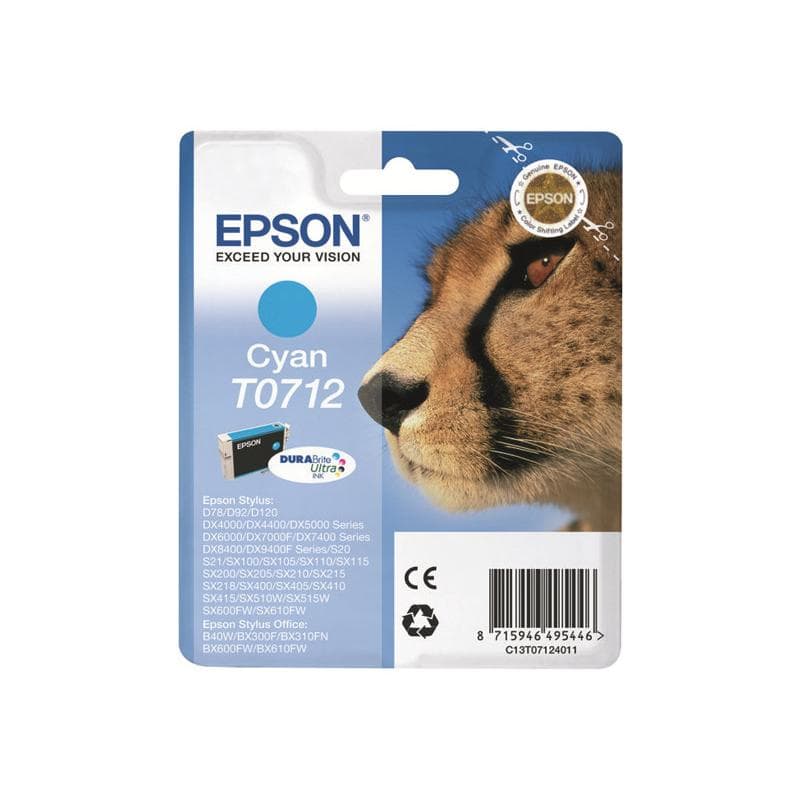 EPSON T0712 Cyan Tintenpatrone